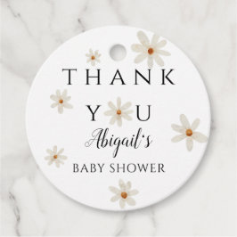 Daisy Spring Baby shower Bedankjes Labels