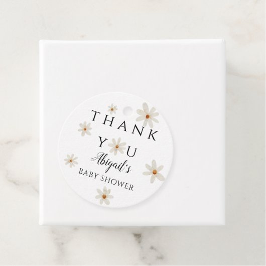 Daisy Spring Baby shower Bedankjes Labels (In situ)