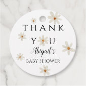 Daisy Spring Baby shower Bedankjes Labels (Voorkant)
