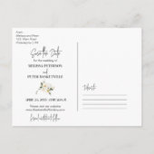 Daisy spring blooms save the date briefkaart (Achterkant)