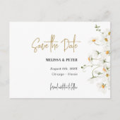 Daisy spring blooms save the date briefkaart (Voorkant)