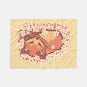 Daisy Spring Fox Fleece Deken (Voorkant (Horizontaal))