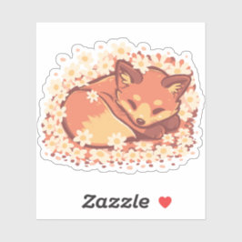 Daisy Spring Fox Sticker