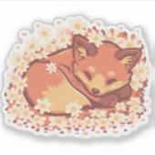 Daisy Spring Fox Sticker (Voorkant)