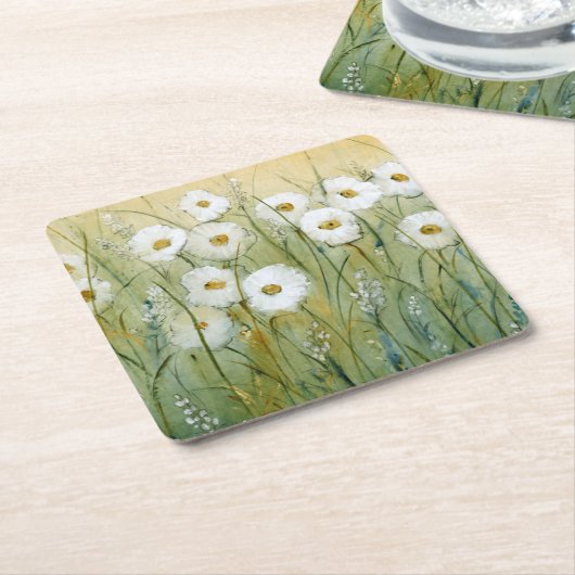 Daisy Spring I Kartonnen Onderzetters (Schuin)