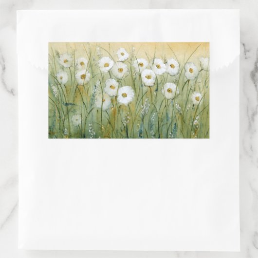 Daisy Spring I Rechthoekige Sticker (Tas)