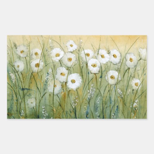 Daisy Spring I Rechthoekige Sticker (Voorkant)