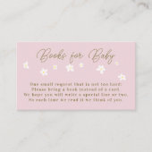 Daisy Spring Roze Boho Meisje Douche Boeken voor B Informatiekaartje (Voorkant)