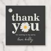 Daisy Square Bedankt Label (Voorkant)