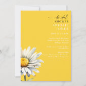 Daisy Stem Spring Yellow Bridal Shower Uitnodiging (Voorkant)
