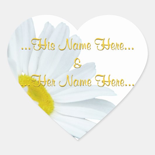 Daisy Stickers Personalized White Daisy Stickers (Voorkant)