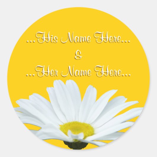 Daisy Stickers Personalized White Daisy Stickers (Voorkant)