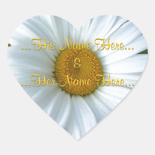Daisy Stickers Personalized White Daisy Stickers (Voorkant)
