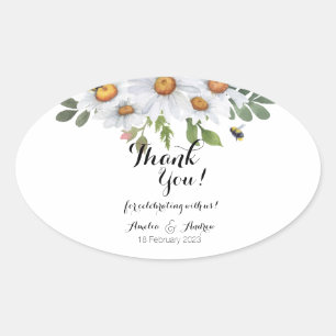 Daisy - stickers rechthoekig