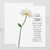 Daisy stijlvolle elegante trouwtafel zitkaart kaart (Voorkant / Achterkant)