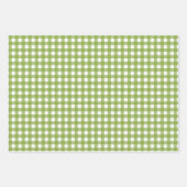 Daisy, Stippen, groene Gingham inpakpapier vellen (Voorkant 3)