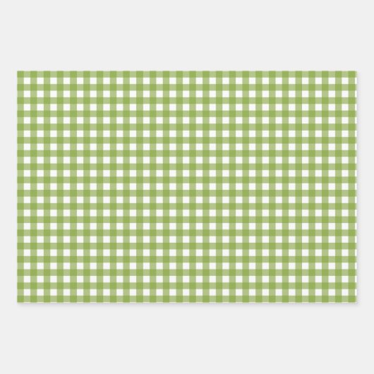 Daisy, Stippen, groene Gingham inpakpapier vellen (Voorkant 3)