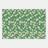 Daisy, Stippen, groene Gingham inpakpapier vellen (Voorkant)