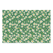 Daisy, Stippen, groene Gingham inpakpapier vellen