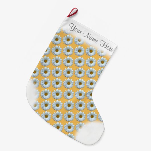 Daisy Stocking Kerstdagen, Aangepast stoppen Grote Kerstsok (Voorkant (Hangend))