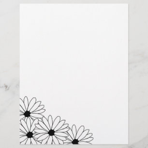 Daisy Storm Pattern Recycled Letterhead Paper 5