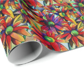 Daisy Straw meerkleurige wilde bloemen Cadeaupapier (Rol Hoek)