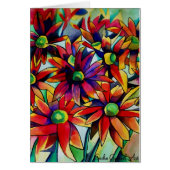 Daisy Straw multicolored wilde bloemen (Voorkant)