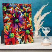 Daisy Straw multicolored wilde bloemen Fotoplaat (Zijkant)