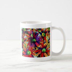 Daisy Straw multicolored wilde bloemen Koffiemok