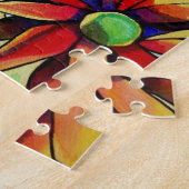 Daisy Straw multicolored wilde bloemen Legpuzzel (Zijkant)