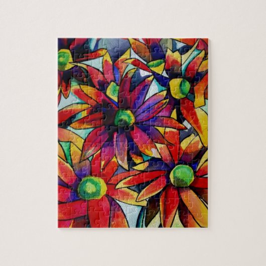 Daisy Straw multicolored wilde bloemen Legpuzzel (Verticaal)