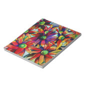 Daisy Straw multicolored wilde bloemen Notitieblok (Linkerzijde)