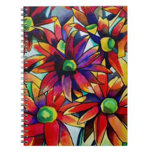 Daisy Straw multicolored wilde bloemen Notitieboek