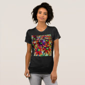 Daisy Straw multicolored wilde bloemen T-shirt (Voorkant volledig)