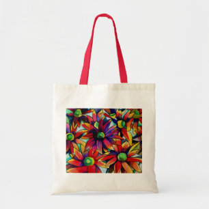 Daisy Straw multicolored wilde bloemen Tote Bag