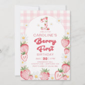 Daisy Strawberry Berry eerste verjaardag Kaart (Voorkant)
