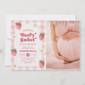 Daisy Strawberry Berry Sweet Baby shower Foto Kaart (Voorkant)