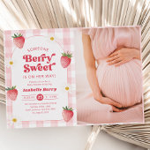 Daisy Strawberry Berry Sweet Baby shower Foto Kaart