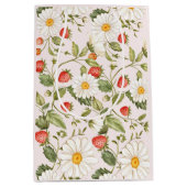 Daisy Strawberry Floral Pattern Light Pink Botanic Medium Cadeauzakje (Voorkant)