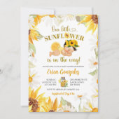 Daisy Sunflower is op weg Mexicaans meisje douche Kaart (Voorkant)