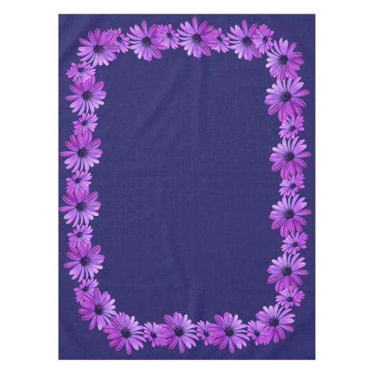 Daisy Tablecloth Blue Daisy Flowers Tablecloth Tafelkleed (Voorkant)