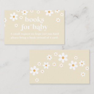 Daisy Tan Retro Baby shower Books for Baby Informatiekaartje