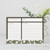 Daisy Tea Floral 5x7 Recipe Kaart (Staand voorkant)