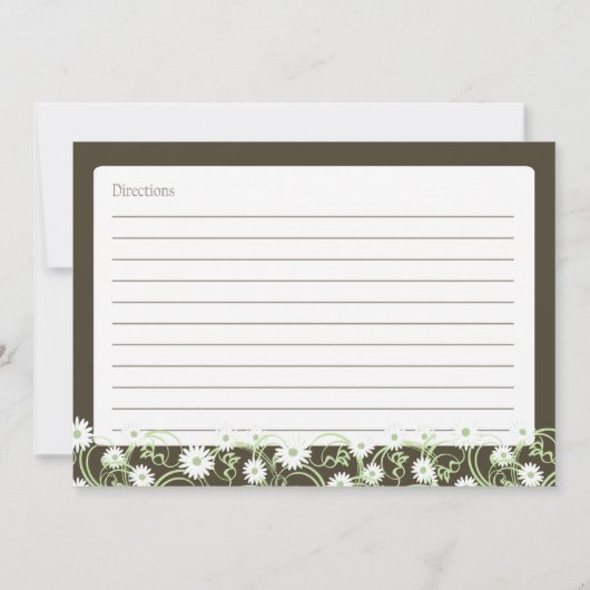 Daisy Tea Floral 5x7 Recipe Kaart (Achterkant)