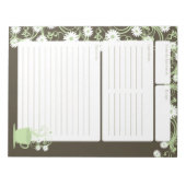 Daisy Tea Party Green Floral Recipe Pages Notitieblok (Voorkant)