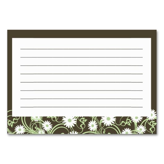 Daisy Tea Party Recept Kaart (Achterkant)