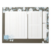 Daisy Tea Party Recipe Pages Blue Espresso Notitieblok (Voorkant)