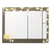 Daisy Tea Party Yellow Floral Recipe Pages Notitieblok (Voorkant)