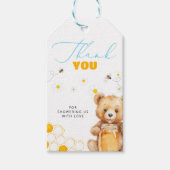 Daisy Teddy Bear Modern Baby shower Bedankt Cadeaulabel (Voorkant)