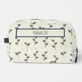 Daisy Tekening in aangepaste naam Toilettasje